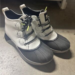 Sorel Kids' Black and White Rain Boots